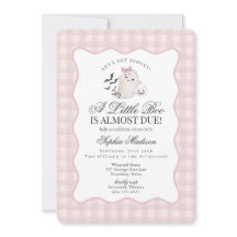 Pink Gingham Preppy Ghost Little Boo Baby shower