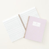 Pink Gingham, Preppy & Pastel esthetiek Notitieboek (Binnen)