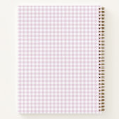 Pink Gingham, Preppy & Pastel esthetiek Notitieboek (Achterkant)