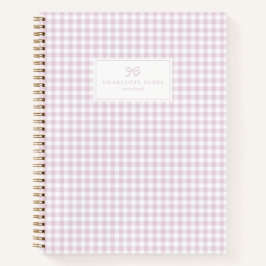 Pink Gingham, Preppy & Pastel esthetiek Notitieboek