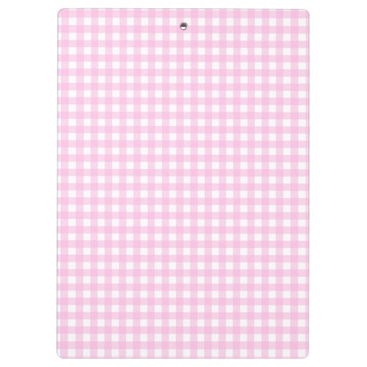 Pink Gingham Pset Pattern Cute Personalized Klembord (Achterkant)