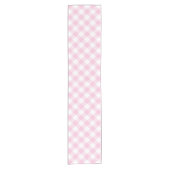 Pink Gingham Pset Pattern Korte Tafelloper (Voorkant)