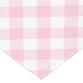 Pink Gingham Pset Pattern Korte Tafelloper (Hoek)