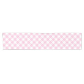 Pink Gingham Pset Pattern Korte Tafelloper (Horizontaal)