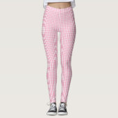 Pink Gingham Pset Pattern Leggings (Voorkant)