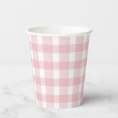 Pink Gingham Pumpkin gebonden met een boog Papieren Bekers (Achterkant)