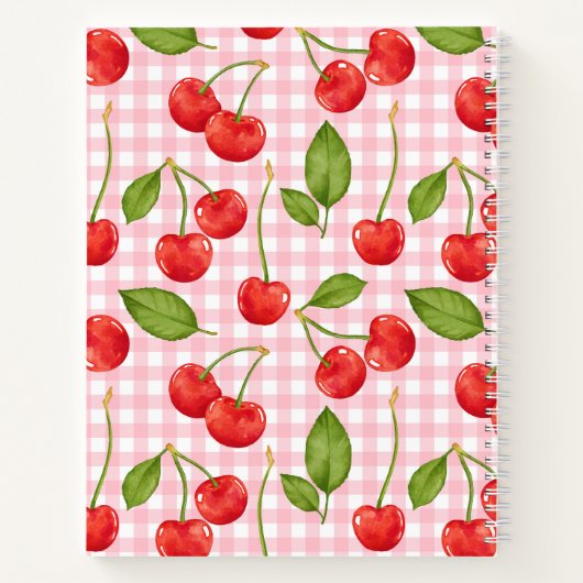 Pink Gingham & Red Cherry Picknick Recept Boek (Achterkant)