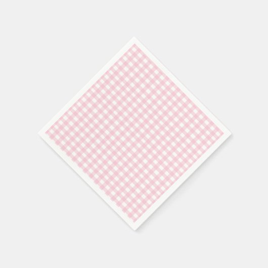 Pink Gingham Servetten (Hoek)