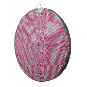 Pink Gingham Shirt Fractal Dartbord (Voorkant Rechts)