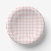 Pink Gingham Spring Birthday Party Papieren Kommen (Voorkant)