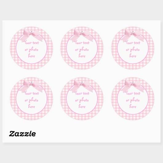 Pink Gingham Sticker (Vel)