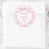 Pink Gingham Sticker (Tas)