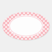 Pink Gingham Stickers (Voorkant)