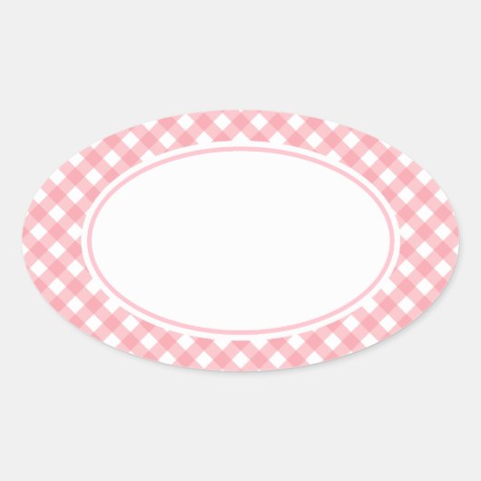 Pink Gingham Stickers (Voorkant)