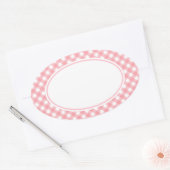 Pink Gingham Stickers (Envelop)