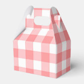 Pink Gingham Strawberry Verjaardag Bedankdoosjes (Achterkant)