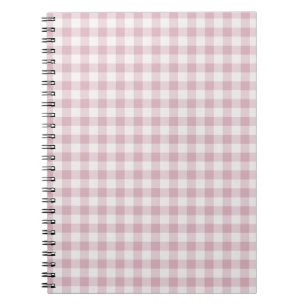 Pink Gingham Stripes Notitieboek