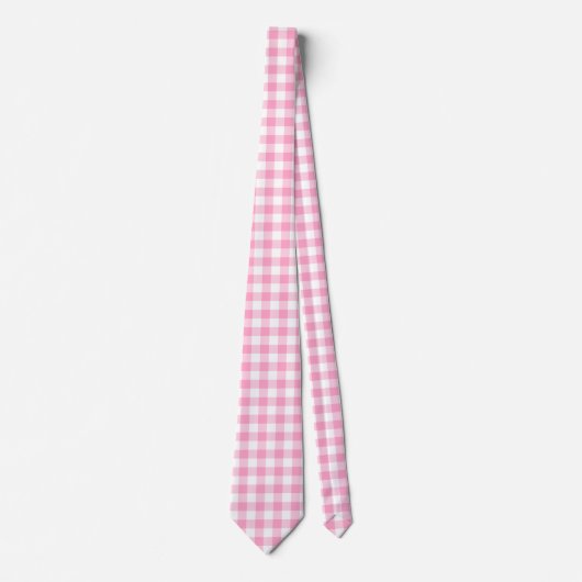 Pink Gingham Stropdas (Voorkant)