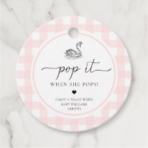 Pink Gingham Swan Pop het als ze Poppen