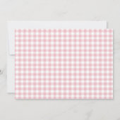 Pink Gingham Sweet Peach 2e verjaardag foto Kaart (Achterkant)