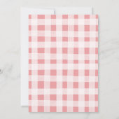 Pink Gingham Sweet Pumpkin Baby shower Kaart (Achterkant)