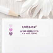 Pink Gingham Sweetheart: Retour-adreslabel Etiket (Insitu)