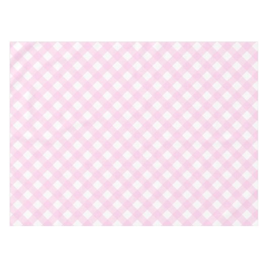 Pink Gingham Tafelkleed (Voorkant (Horizontaal))