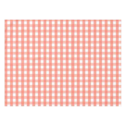 Pink Gingham Tafelkleed (Voorkant (Horizontaal))