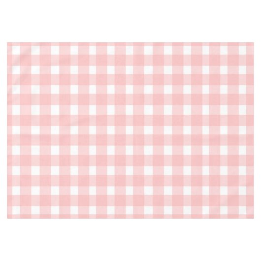 Pink Gingham Tafelkleed (Voorkant (Horizontaal))