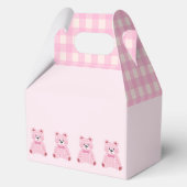 Pink Gingham Teddy Bedankdoosjes (Achterkant)