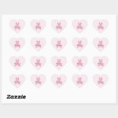Pink Gingham Teddy Hart Sticker (Vel)