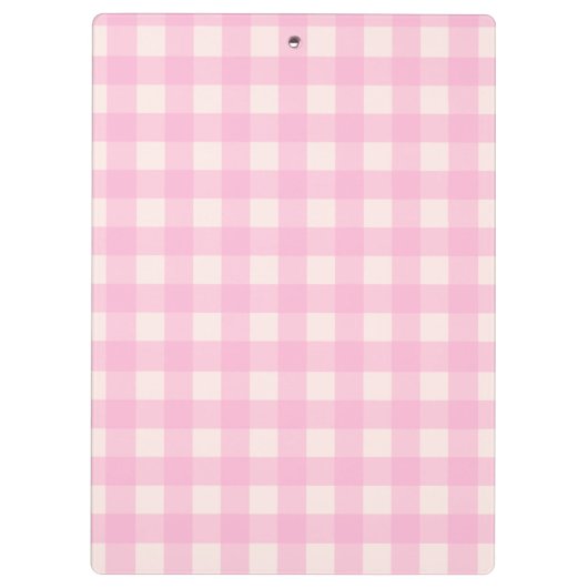 Pink Gingham Teddy Klembord (Achterkant)