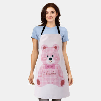 Pink Gingham Teddy Schort
