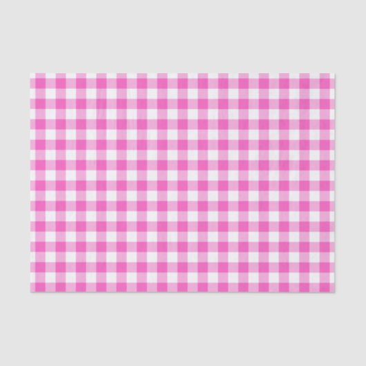 Pink Gingham Tissuepapier (Voorkant)