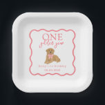 Pink Gingham Whimsical One Golden Year Birthday Papieren Bordje<br><div class="desc">Set the table for her big milestone with this square plate wrapped in classic pink gingham and the sweet phrase “One Golden Year.” Just pop in your little one’s name and party date,  and you’ve got a charming backdrop for cupcakes,  snacks,  or cake slices—perfect for any girl’s first-birthday celebration.</div>