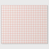 pink gingham wrapping paper roll cadeaupapier (Vlak)