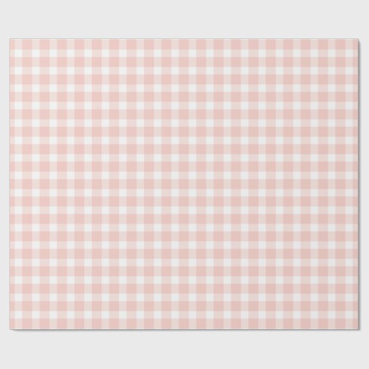 pink gingham wrapping paper roll cadeaupapier (Vlak)