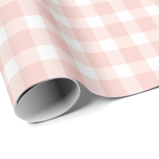 pink gingham wrapping paper roll cadeaupapier (Rol Hoek)