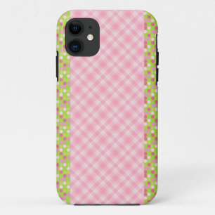 Pink Ginham en Stippen Case-Mate iPhone Case