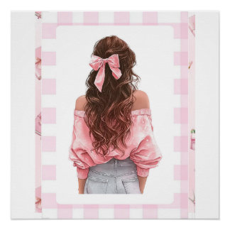 Pink Girl 2026 small Calendar Perfect Poster