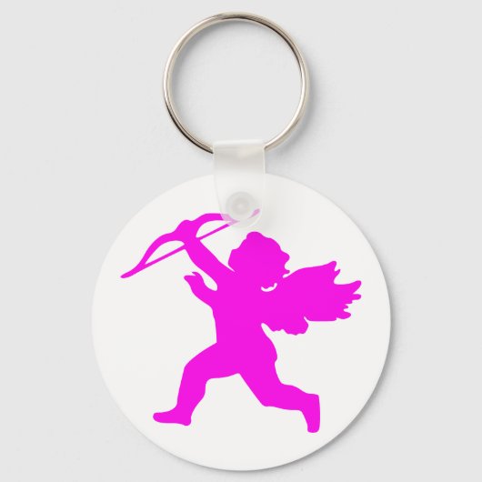 Pink Girl Angel Sleutelhanger (Voorkant)