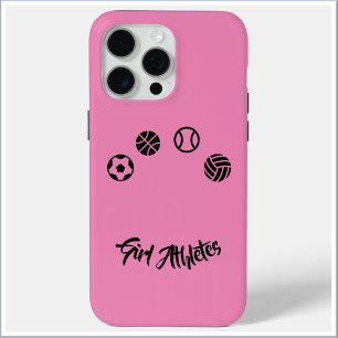 Pink Girl Athletes Iphone Case