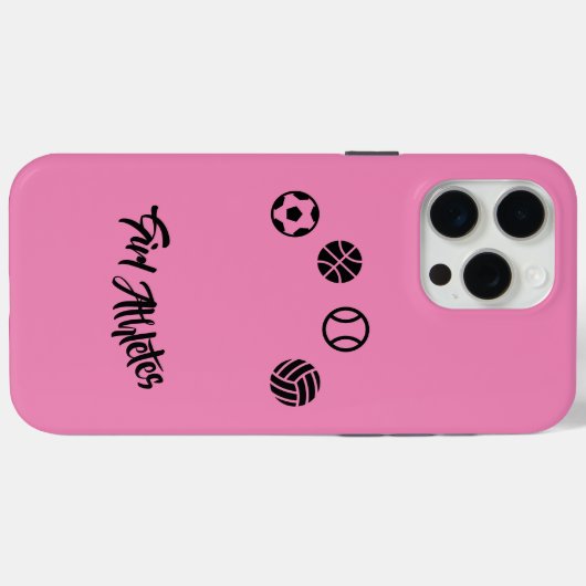 Pink Girl Athletes Iphone Case (Achterkant (horizontaal))