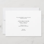 Pink Girl Baby Foto Bedankt Script Geboorte (Achterkant)