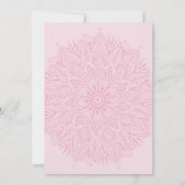 Pink Girl Baby shower Cradle Ceremony Kaart (Achterkant)