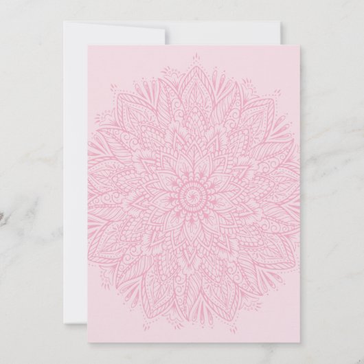 Pink Girl Baby shower Cradle Ceremony Kaart (Achterkant)