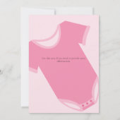 PINK GIRL BABY SHOWER MET BABY FLES KAART (Achterkant)