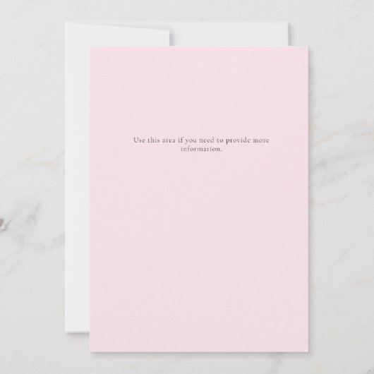 PINK GIRL BABY SHOWER MET PACIFIER KAART (Achterkant)