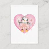Pink Girl Baby shower Penguin Book Request Informatiekaartje (Achterkant)