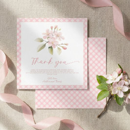 Pink Girl Baby Shower Thank You Bedankkaart